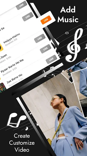 ShortStory music addition feature with playlist and audio tracks to customize and create personalized video reels