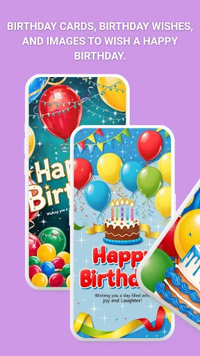 Birthday card collection with colorful balloon, cake, and celebration designs for happy birthday greetings