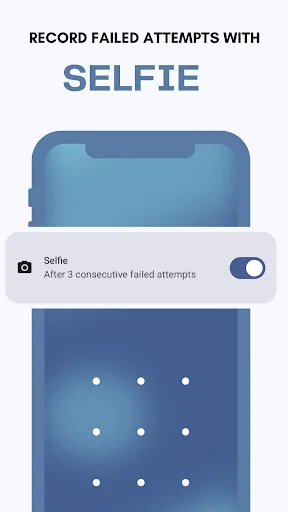 Good Lock selfie security feature showing 'RECORD FAILED ATTEMPTS WITH SELFIE' toggle and PIN entry interface