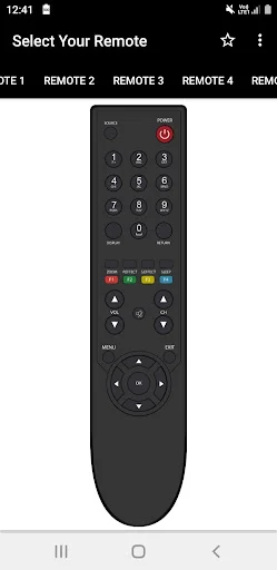 Onida TV Remote 1 control with power button, number pad 1-9, directional navigation, colored buttons, and menu options